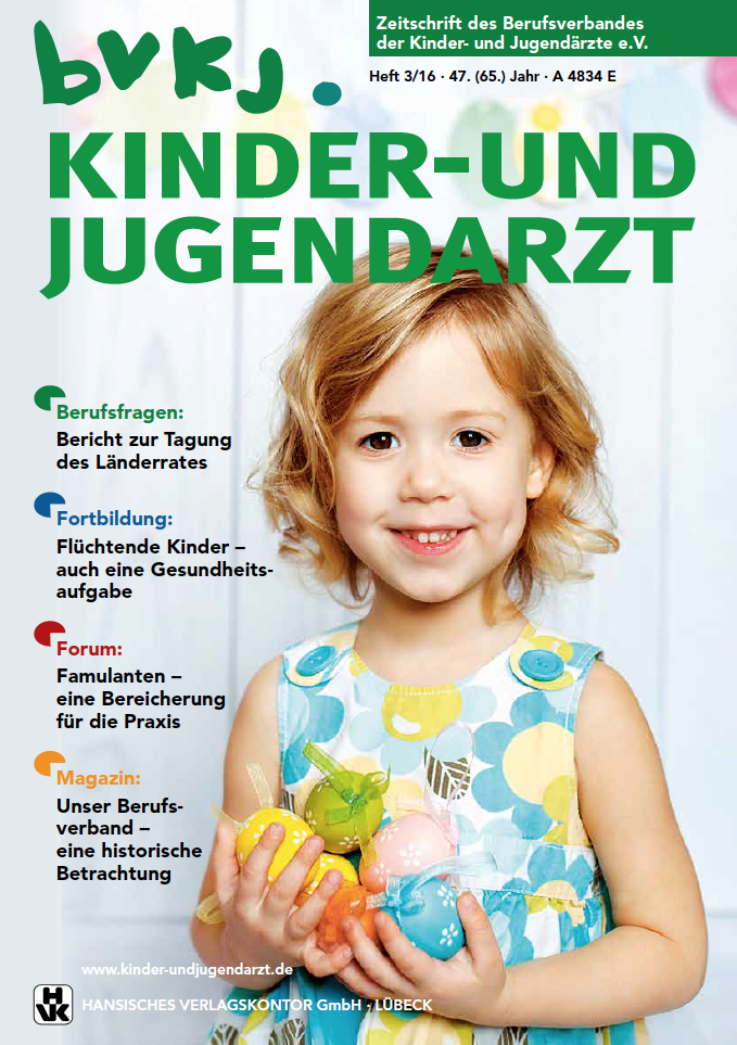 mediadaten kinder und jugendarzt, anzeigenpreise kinder und jugendarzt, Herausgeber kinder und jugendarzt, media-informationen kinder und jugendarzt, kinder und jugendarzt, kinderarzt, jugendarzt, kinderarzt zeitschrift, bvkj zeitschrift, berufsverband der kinder- und jugendärzte ev, pädiatrie, pädiater zeitschrift